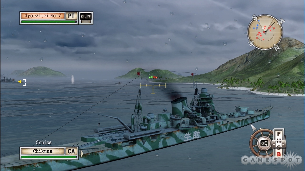 Although the story mode puts you in control of the US navy, there are skirmishes in which you can take control of a Japanese fleet.
