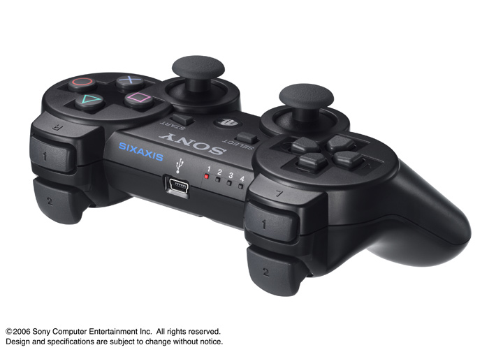The PS3 wireless sixaxis controller will have built-in tilt movement support.