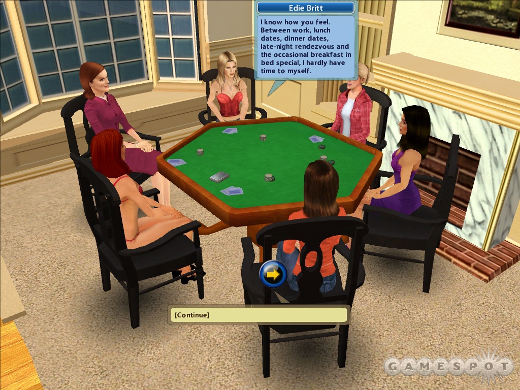 Poker and a few other minigames are there to give you something to do in between all the chatting and gossiping.