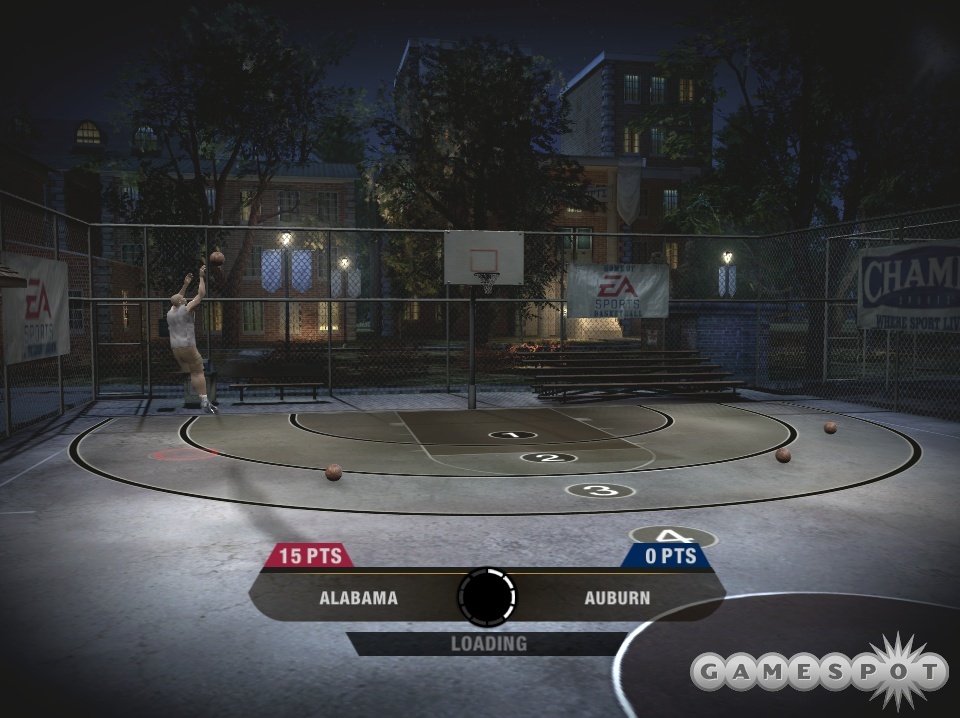 Shooting hoops while the game loads is a nice touch.