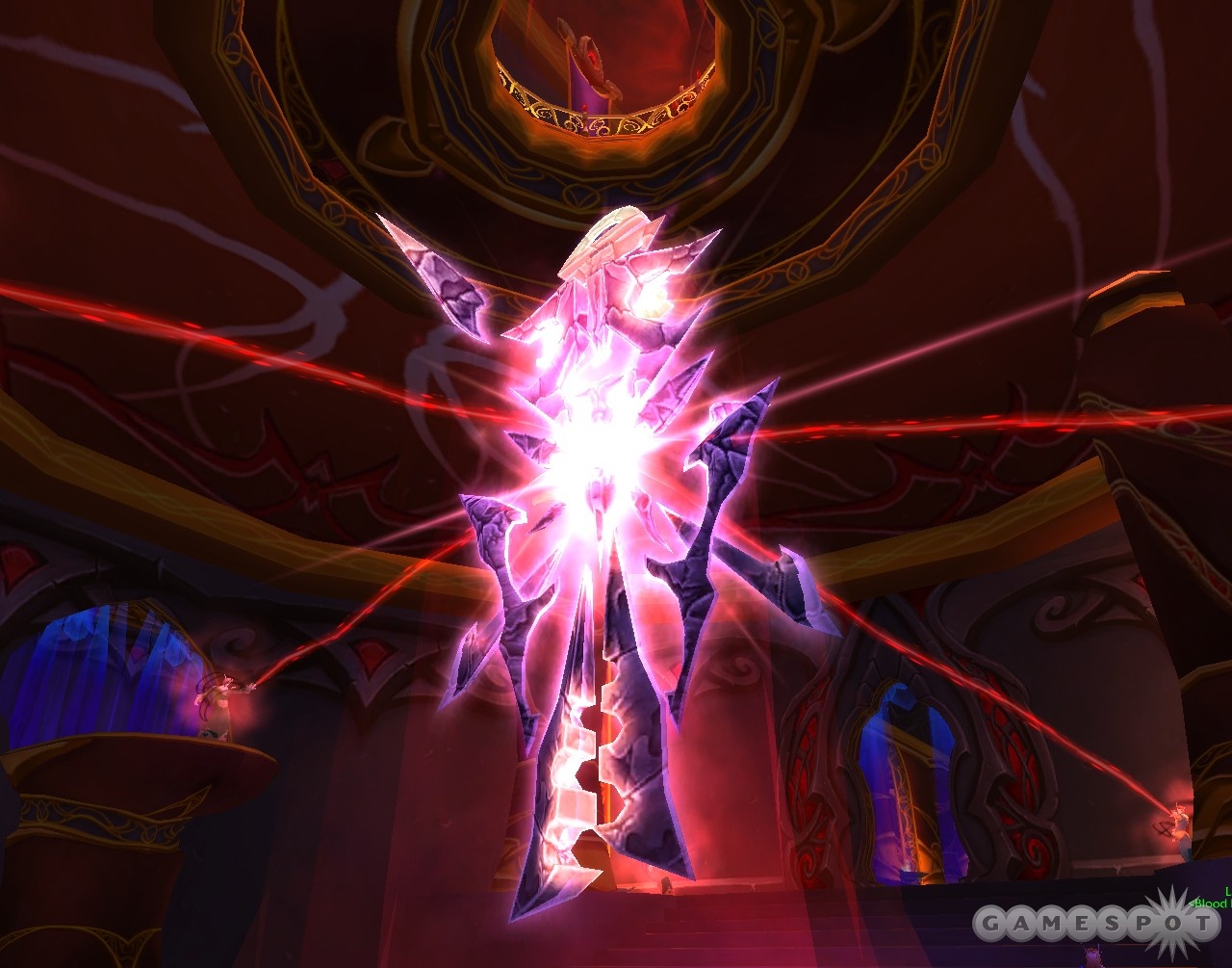 At the center of Silvermoon lies the captive Naaru that the Blood Elves use to empower their Blood Knights.