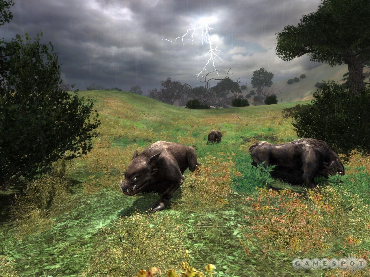 The gameworld feels alive, and you'll see the wildlife behave like real wildlife. In other words, they eat each other.
