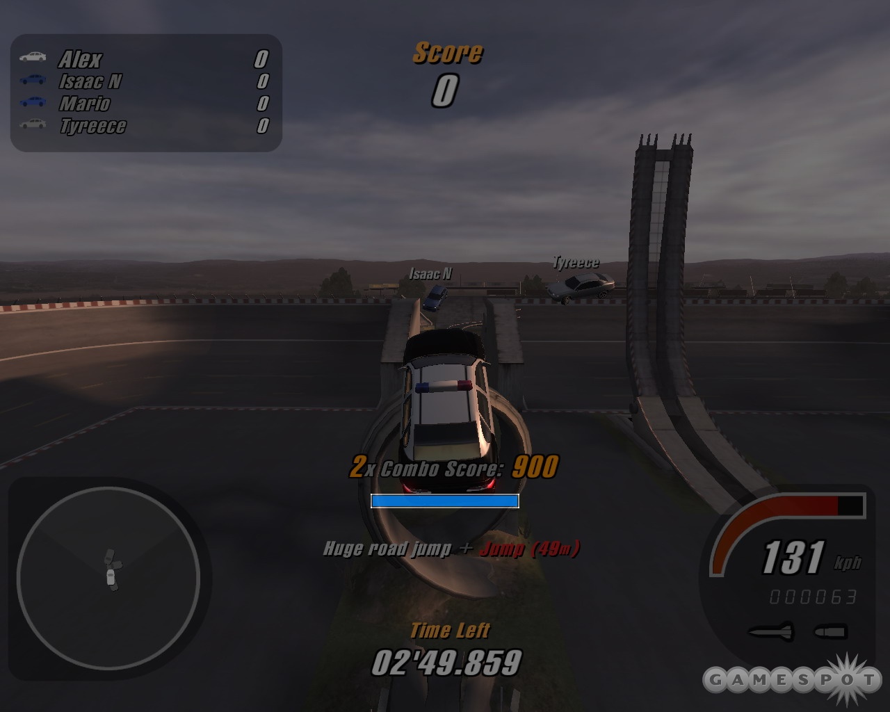 No, you're not looking at Flatout 3 or the next TrackMania game--it's just a cheap knockoff of both called Crashday.