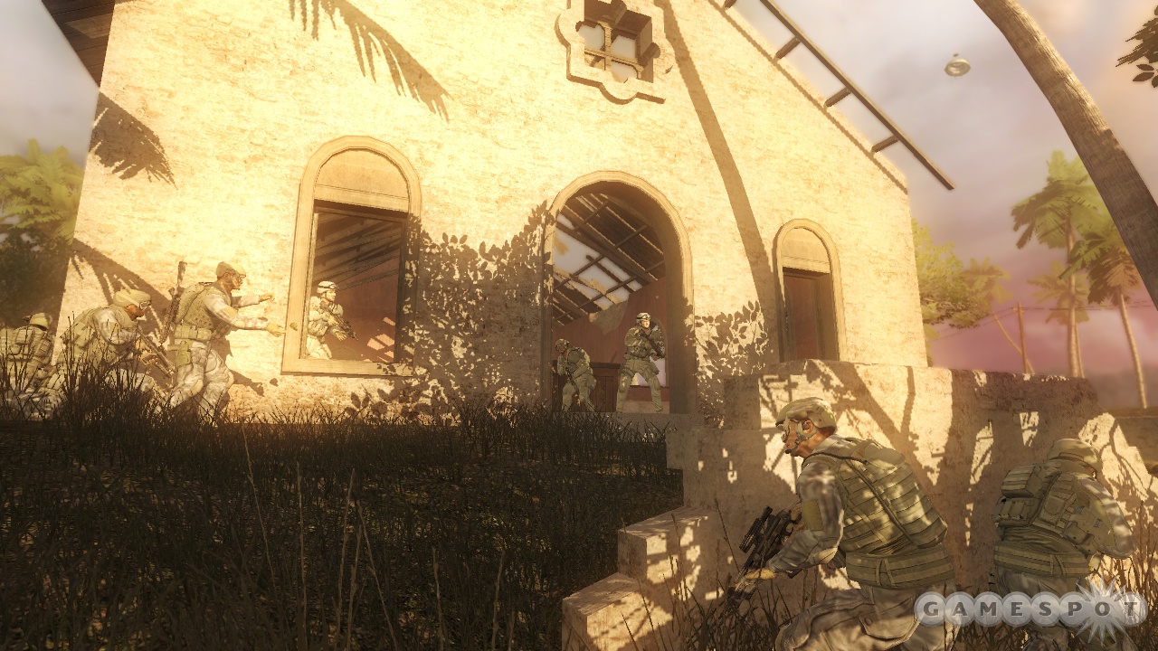 The multiplayer levels in GRAW 2 offer plenty of hiding places.
