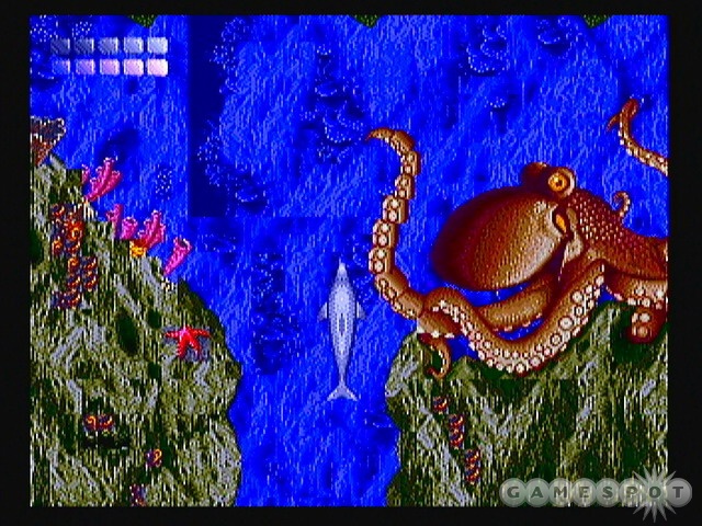 Levels are filled with predators, which can be tough to avoid since Ecco's hit box is bigger than his visible size.