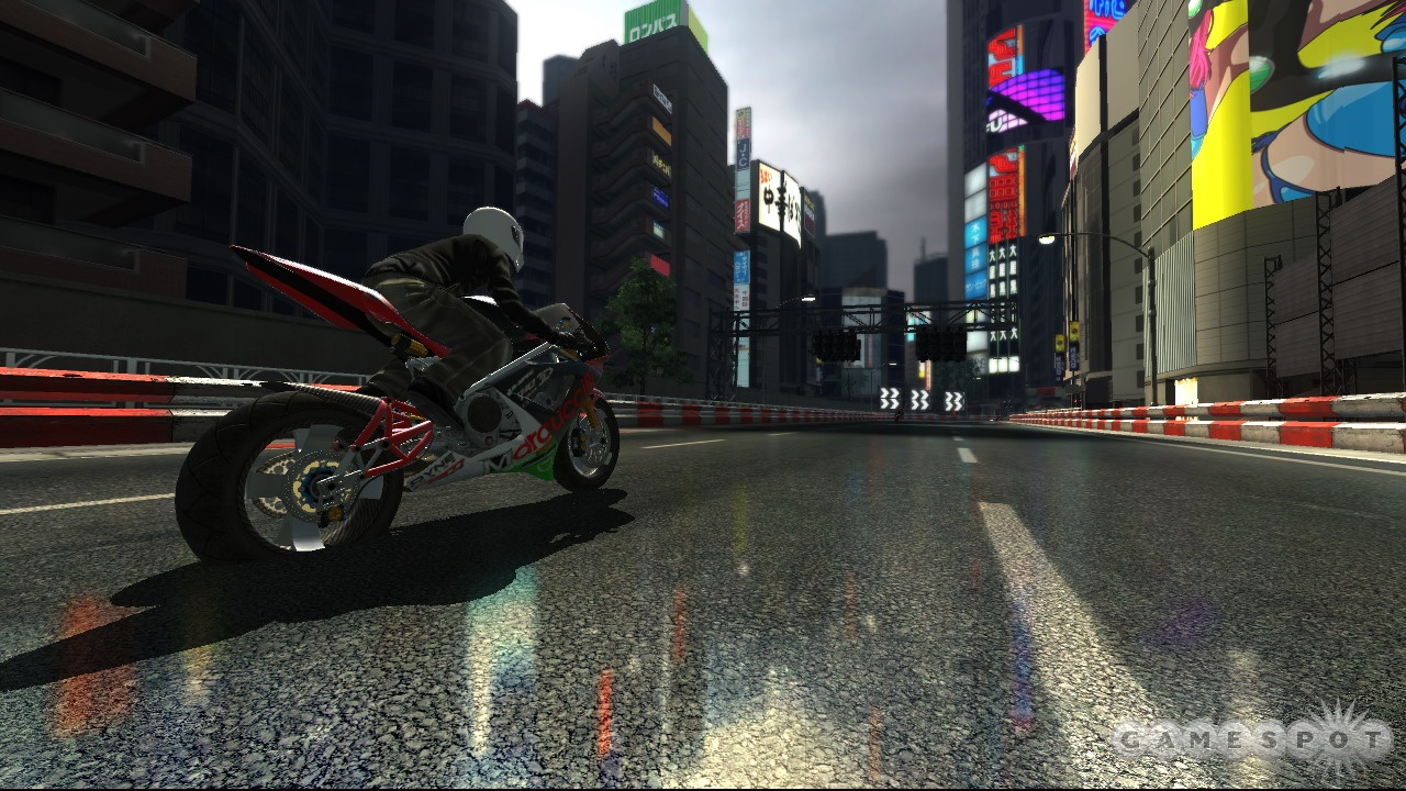 The extreme mode's street tracks should make a welcome change from the regular MotoGP circuits.