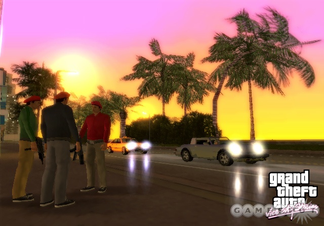 Sunset, This reminds me of Grand Theft Auto: Vice City, lol…