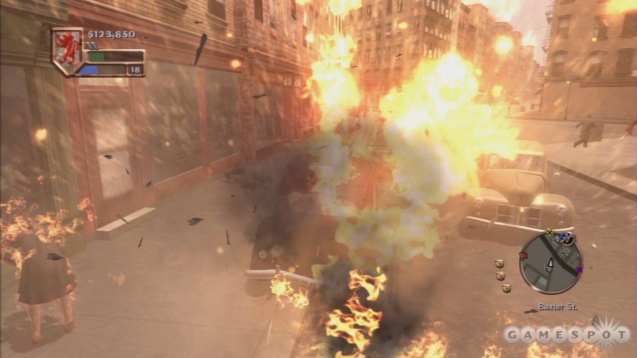 The fire and explosion effects look good on the PlayStation 3.