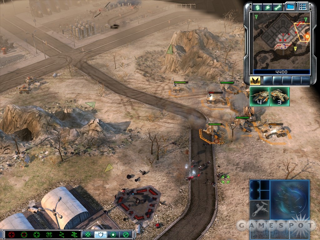 Try to set up the Battle Base here and repair your vehicles before charging to the southwest.