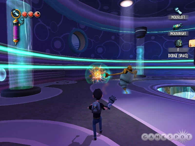 In the game, you use Wilbur's gadgets to solve puzzles and defeat enemies.