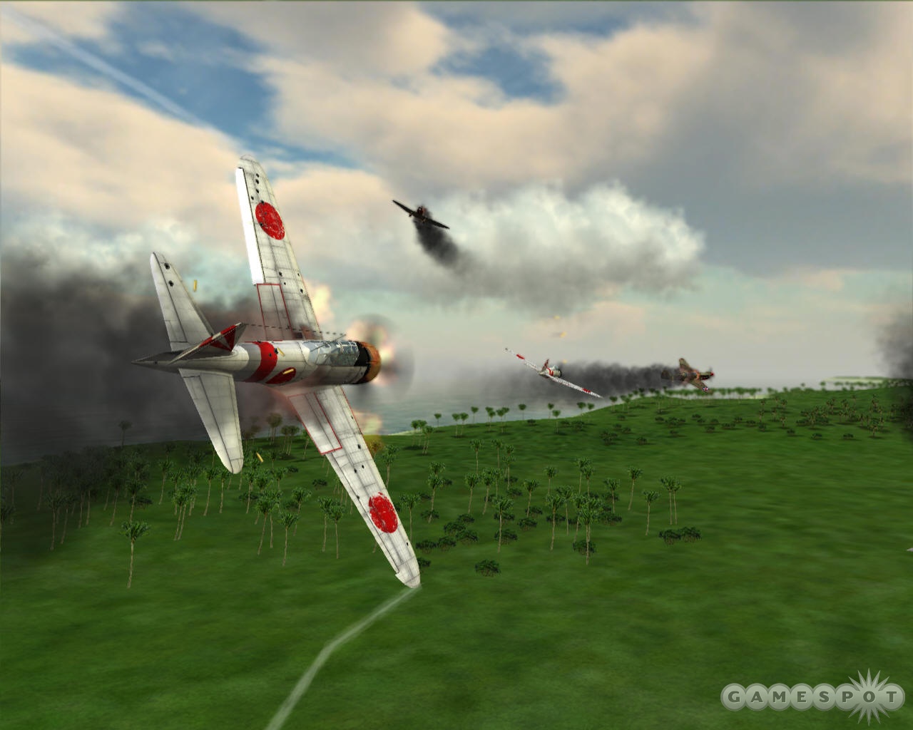 The game is packed with Hollywood-style dogfighting. Realistic physics are nowhere in sight.