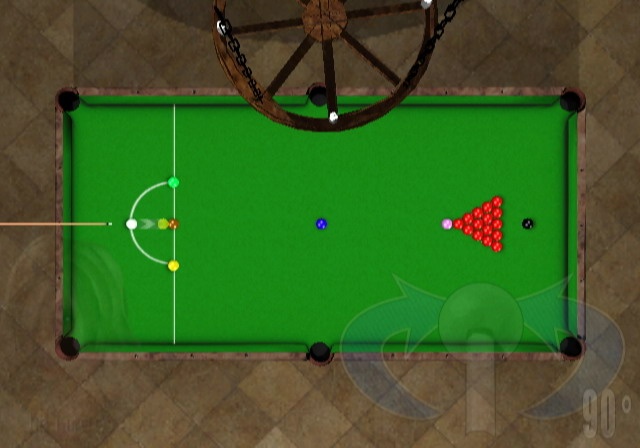 Nothing helps my snooker game quite like a big, honkin' wagon wheel.