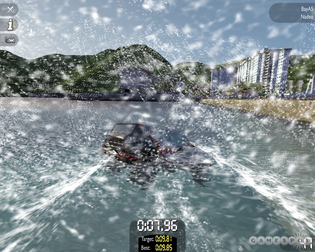 Water hazards are about as common on a TrackMania United track as they are on a golf course.