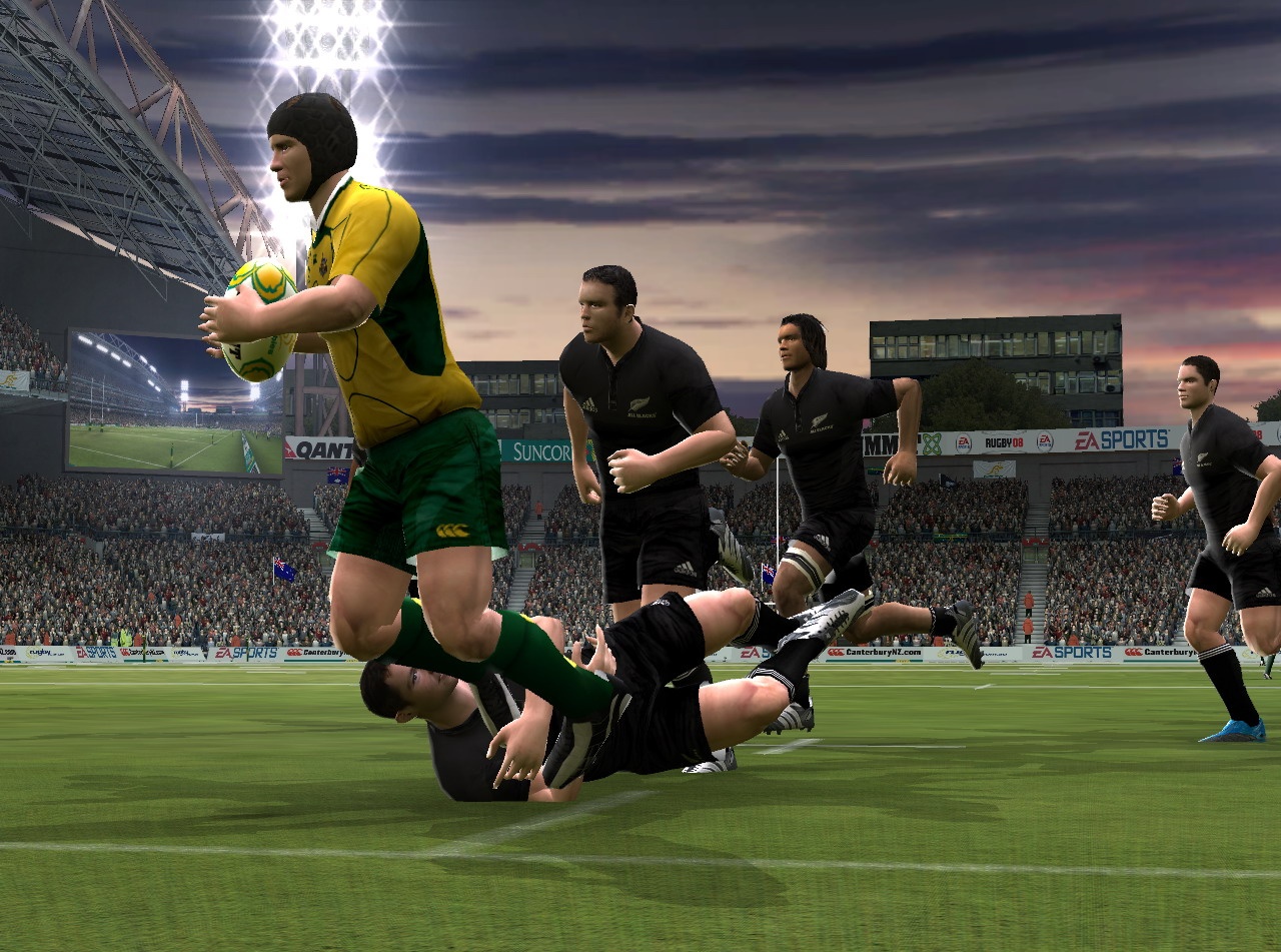 Rugby 08 features all of the international teams competing in this year's World Cup.