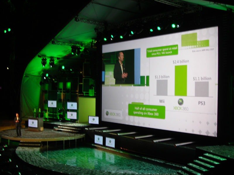 The PowerPoint section of the presentation, with Moore showing plenty of stats onscreen.