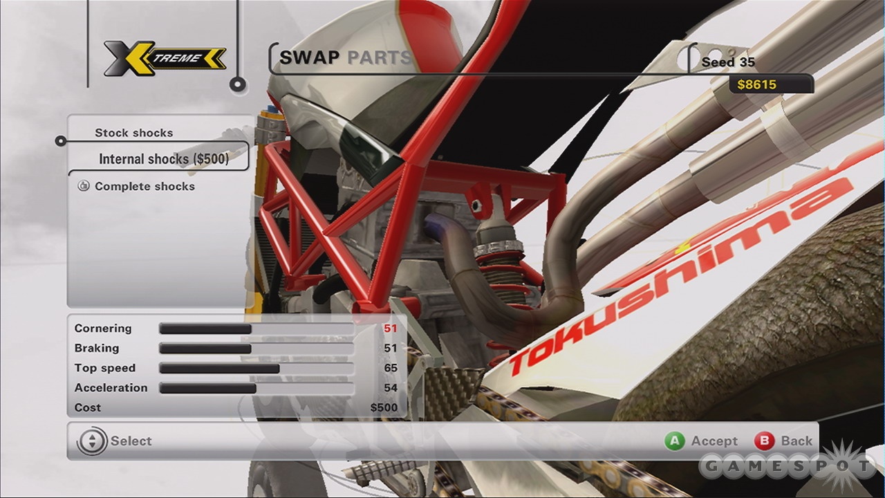 MotoGP 07's bikes are lovingly detailed, right down to the individual components.