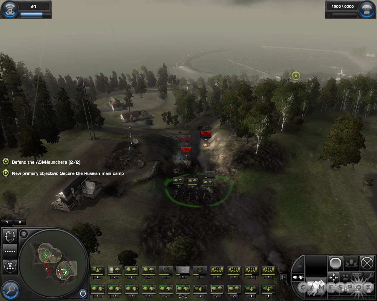 This will be the point where the Soviets will attack the hardest, so get anti-tank soldiers into the woods here.