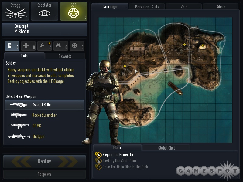 Take note of the map’s primary objectives; each objective requires a particular player class to complete.