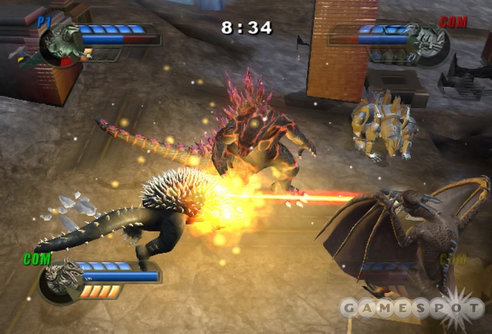Another day in the life of Anguirus; stomped and lasered at the same time.