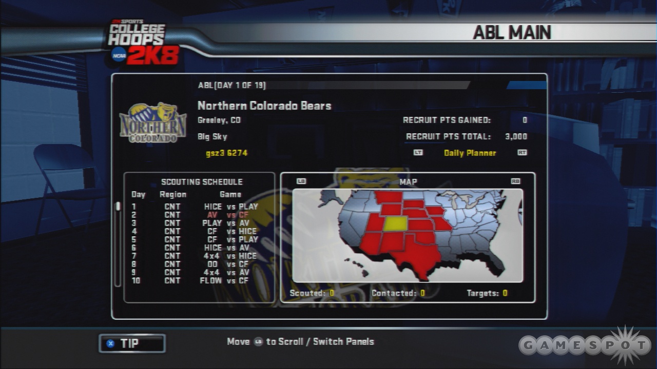 Scouting players in 2K8 will mean paying attention to the ABL schedule and looking out for hot talent.
