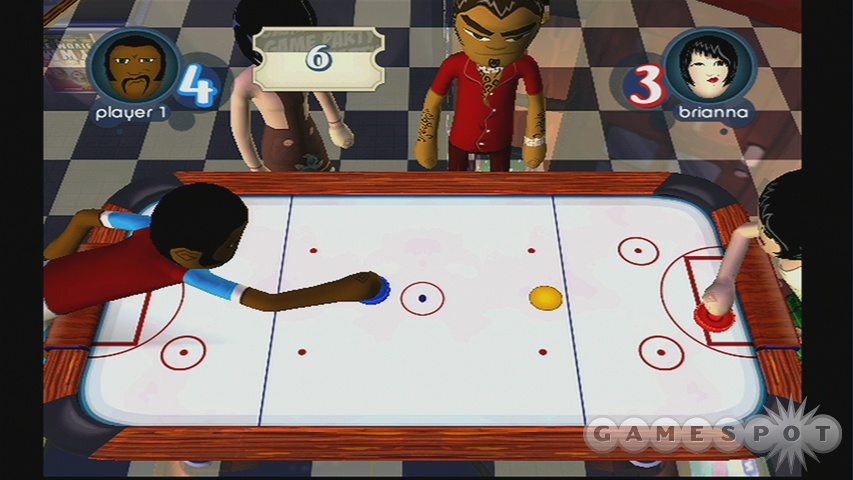 Air Hockey is somewhat unique in Game Party in that it isn't turn-based in multiplayer.