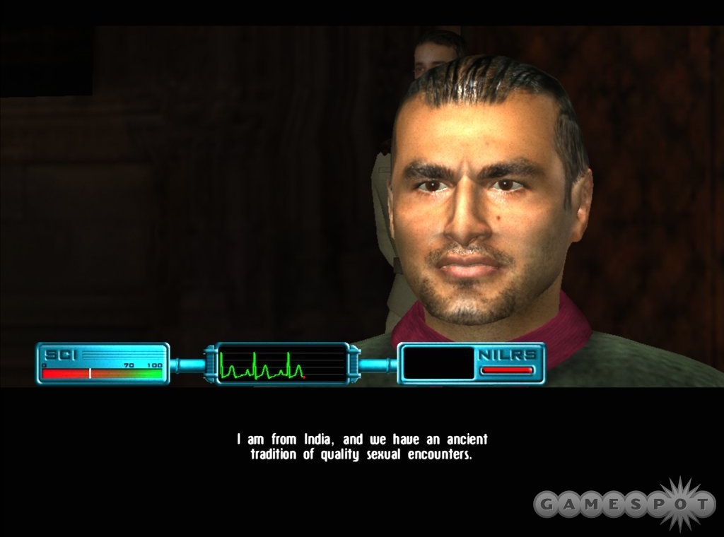 Aside from the somewhat peculiar focus on sex, most of the dialogue in the game draws you into Culpa Innata's original world.