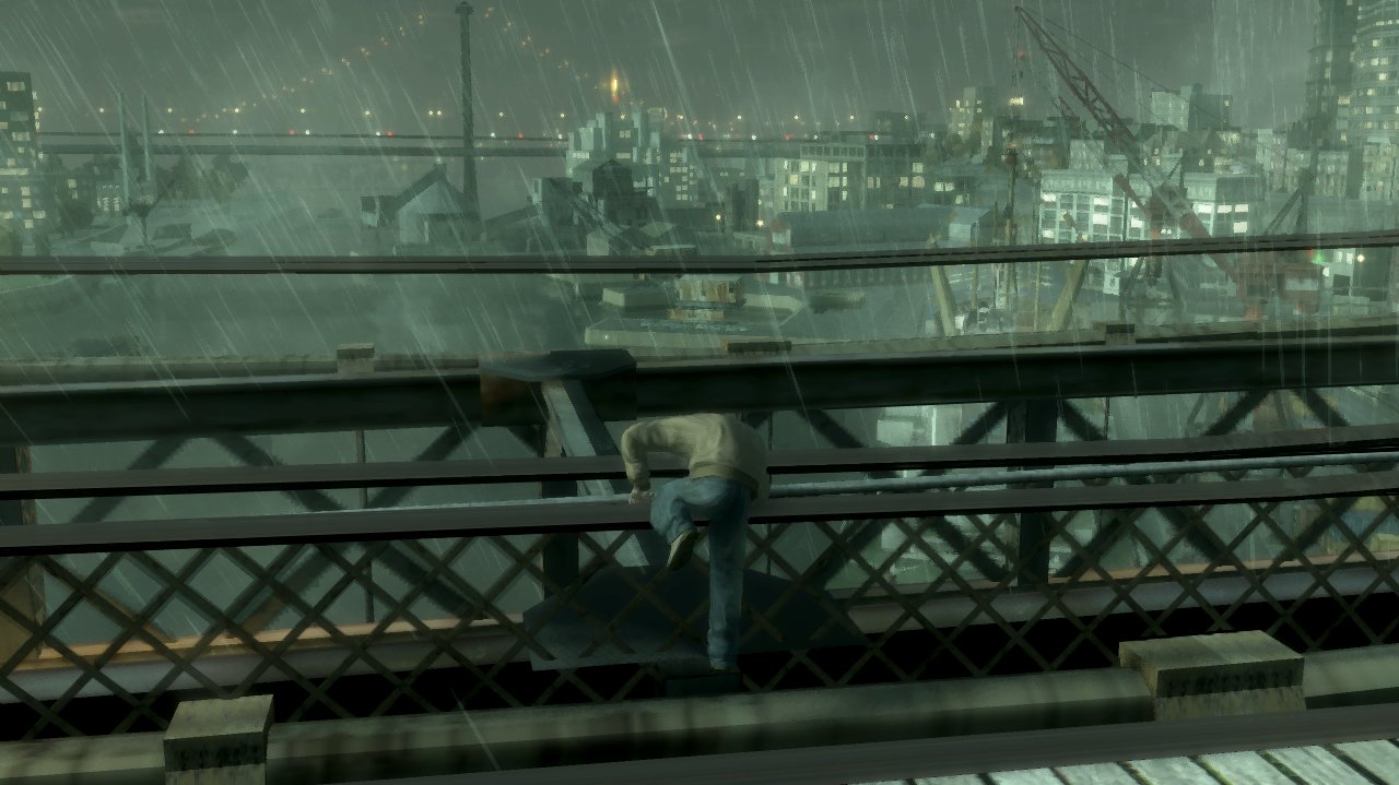  Scaling tall structures and admiring the city is one of the simple pleasures of GTA IV.