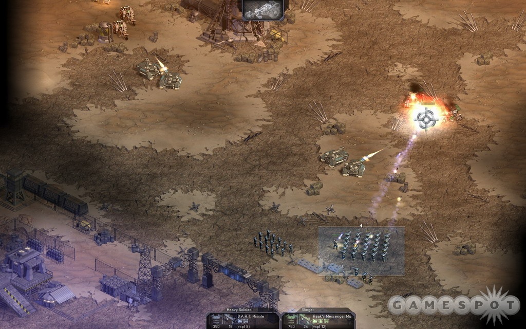 Generic troops. Generic terrain. Generic explosions. Er, what RTS from 1998 are we playing again?