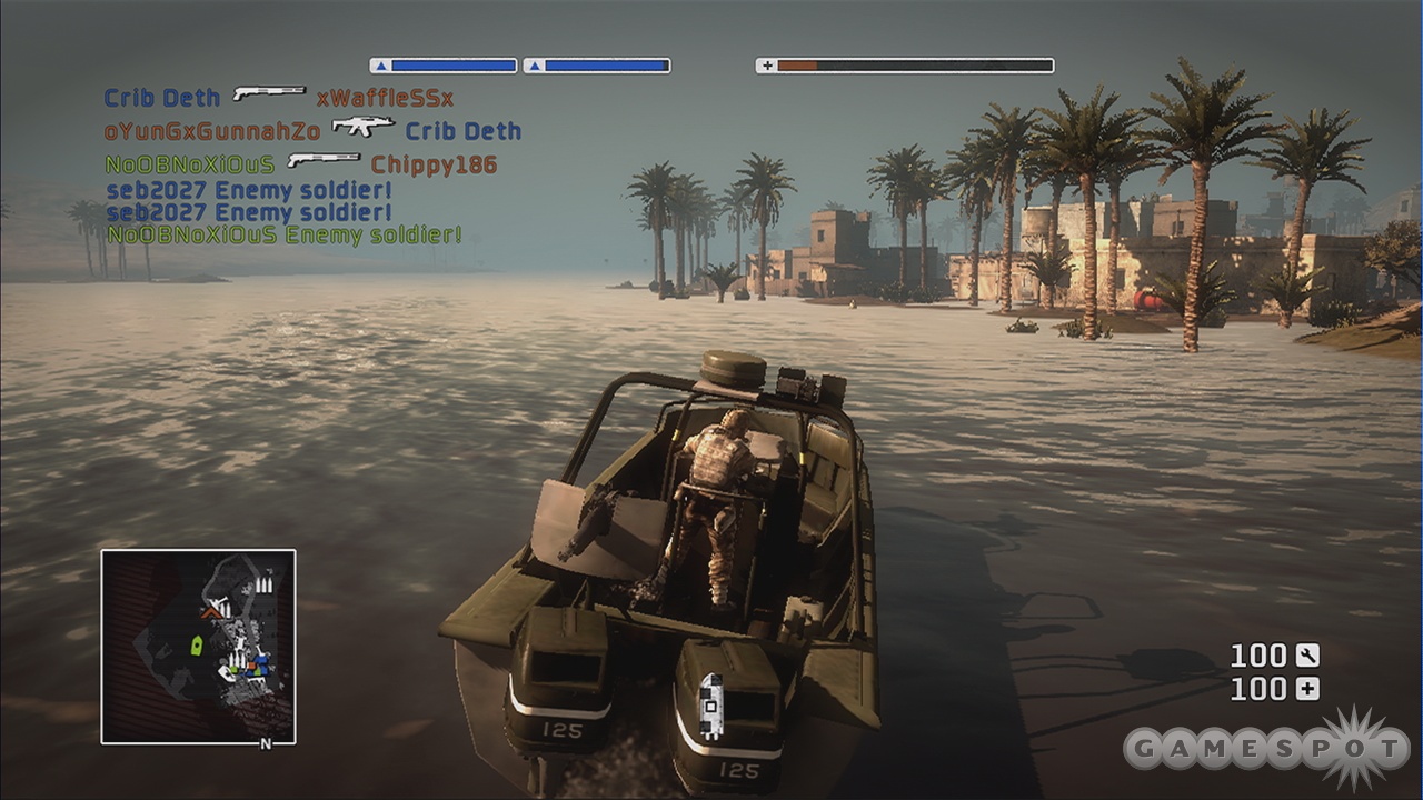 There are still plenty of fun vehicles to cruise around in, including heavily armed speedboats.