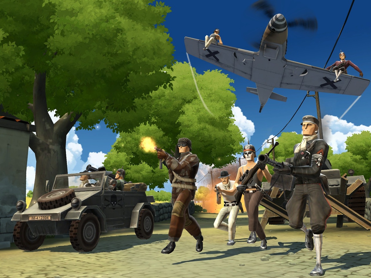 Battlefield Heroes boasts a range of crazy characters and vehicles.