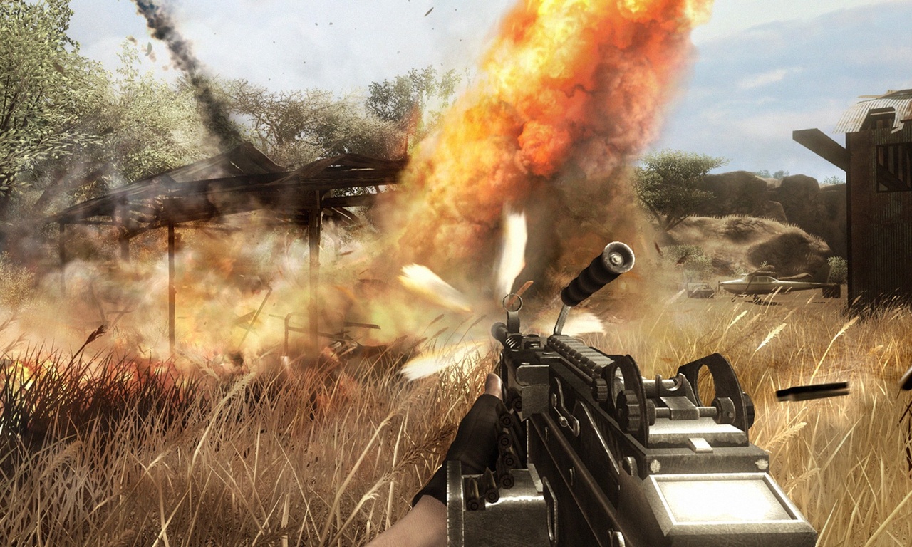  All the destructive power of Far Cry 2's weapons and weather a promised for the Xbox 360 and PS3 versions.