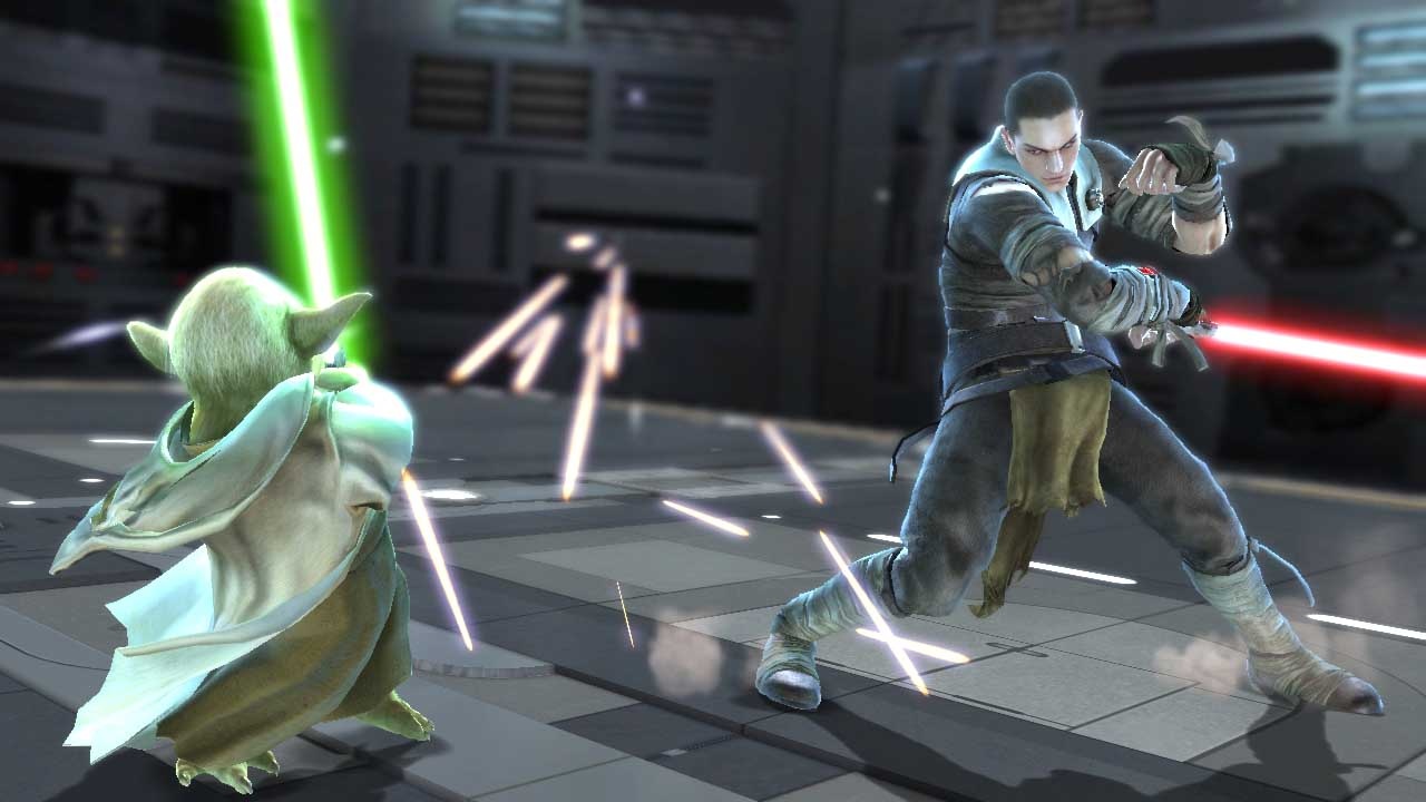 There's no Vader for the Xbox 360 yet, but you can still pit lightsaber against lightsaber.