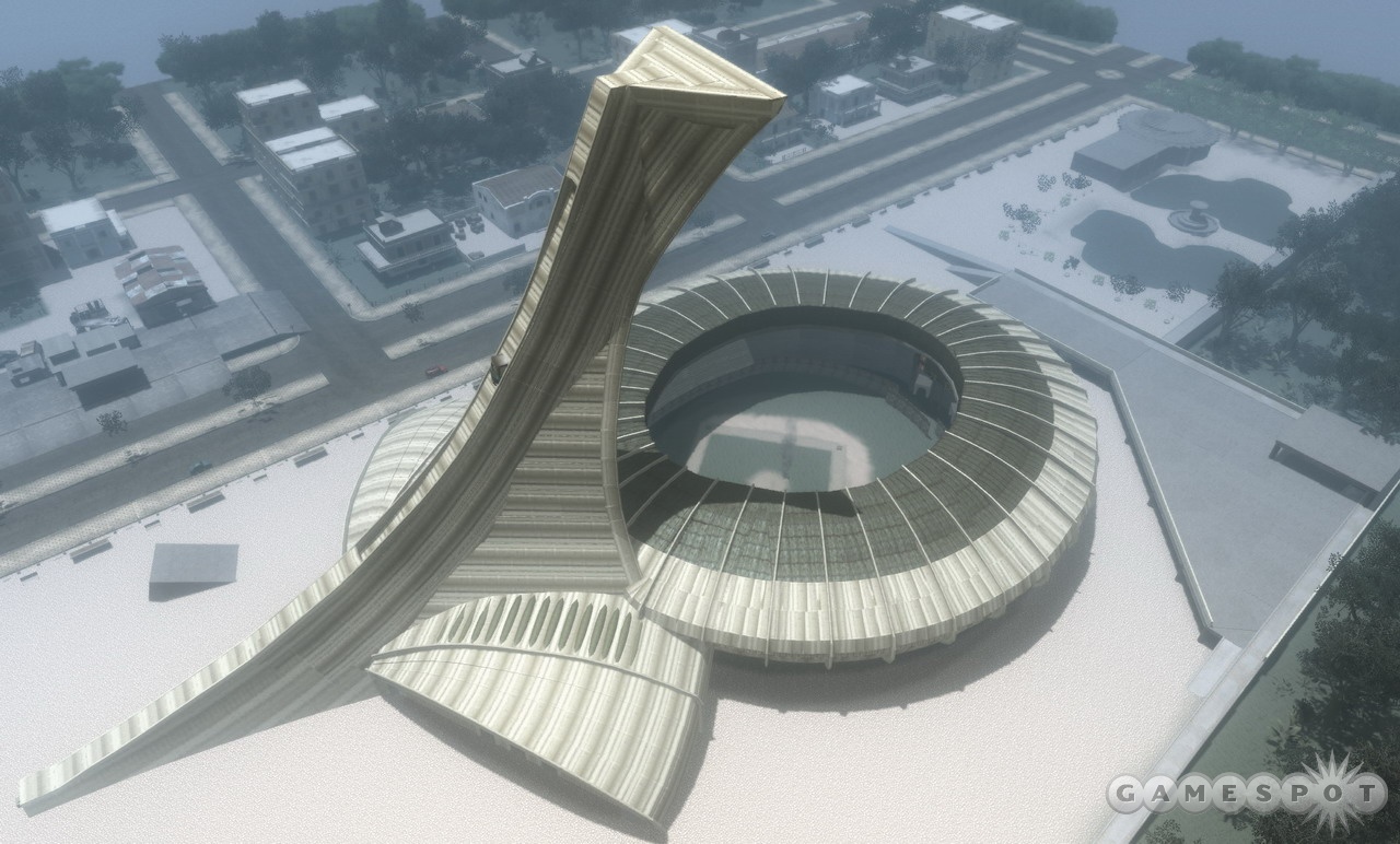 You can add up to six vehicles on any map, including a hang-glider atop the Stade Olympique.