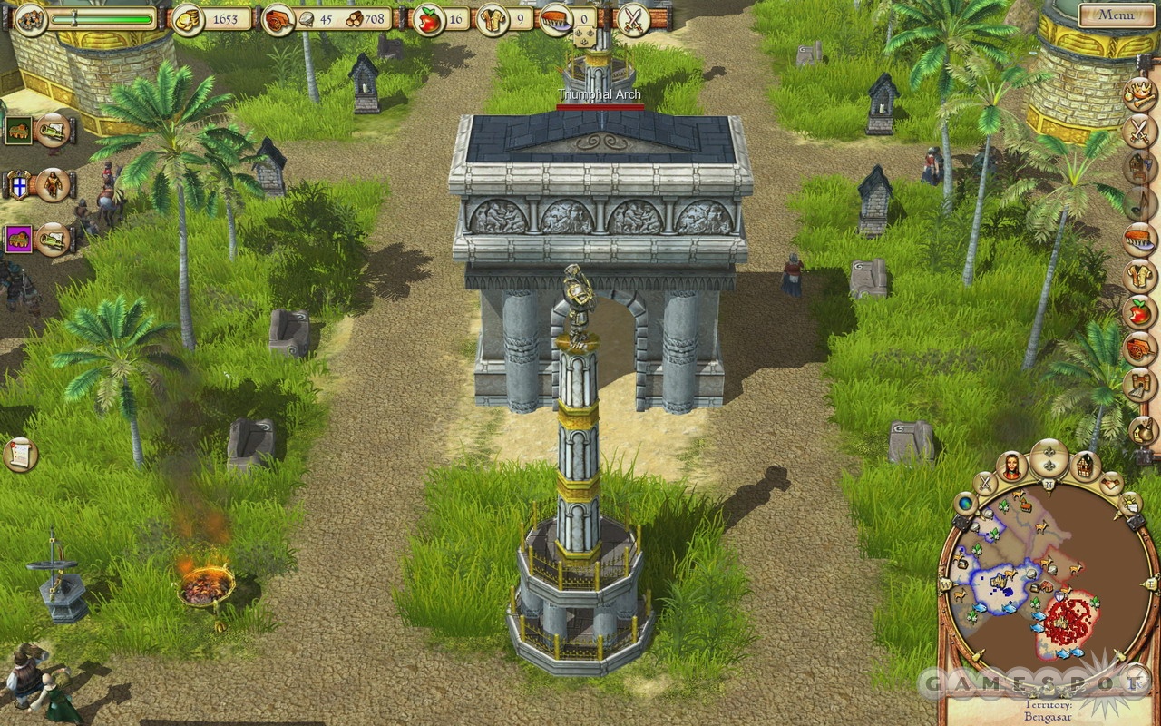New jungle terrain and extra decorations for towns, such as the arch of triumph and victory column, spice up the look of Eastern Realm missions.