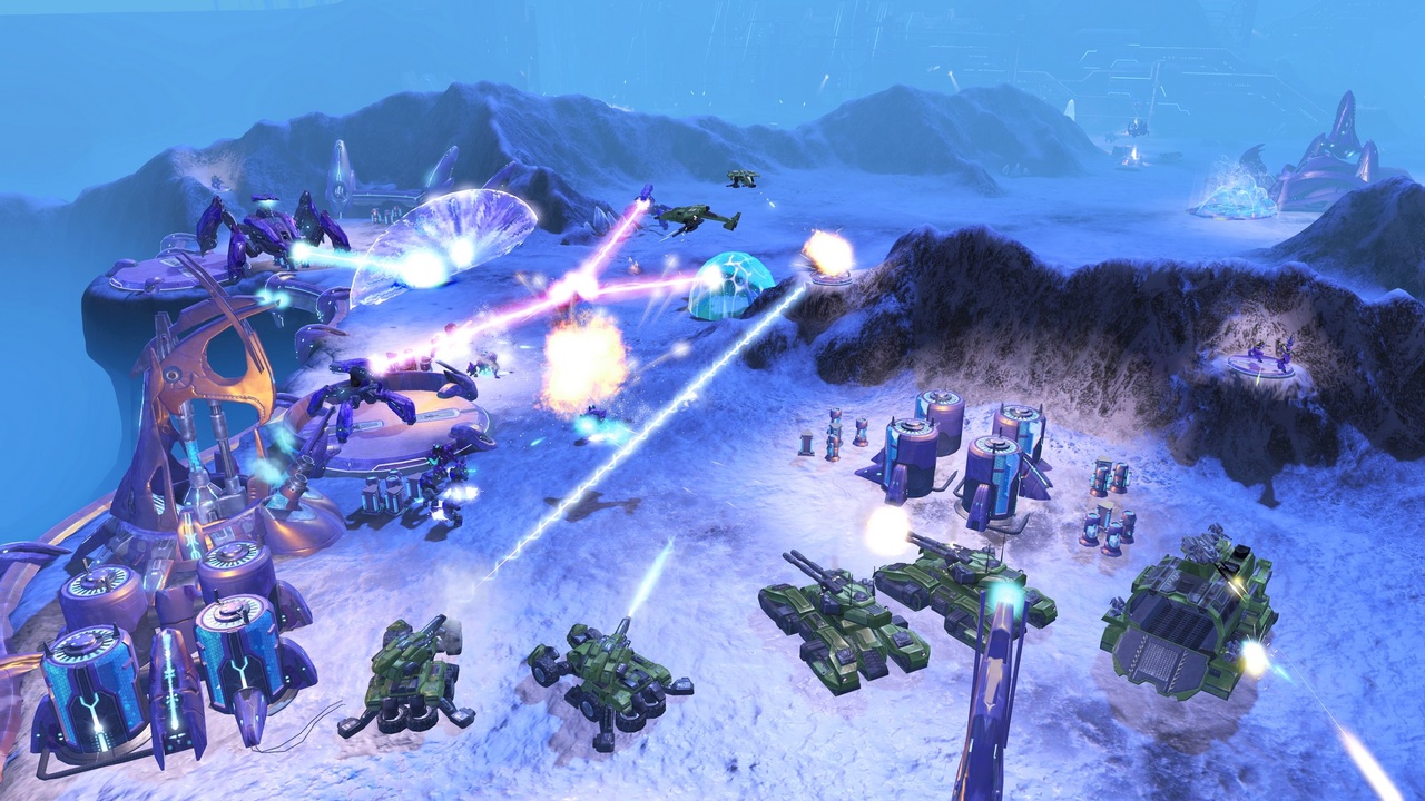 The battles in Halo Wars look best when viewed up close and personal.
