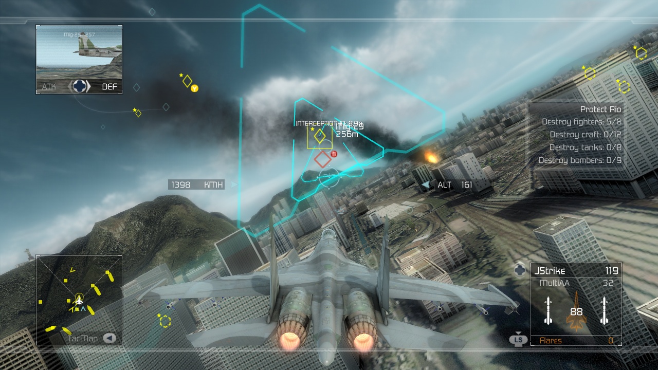 HAWX's enhanced-reality system helps you shake missile locks and target enemy aces.