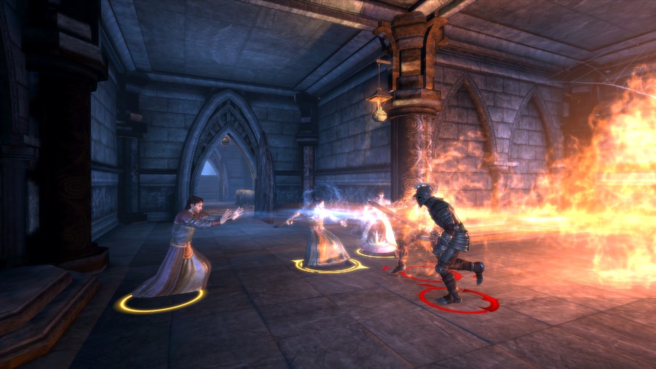 You'll have several party members to control in Dragon Age: Origins.