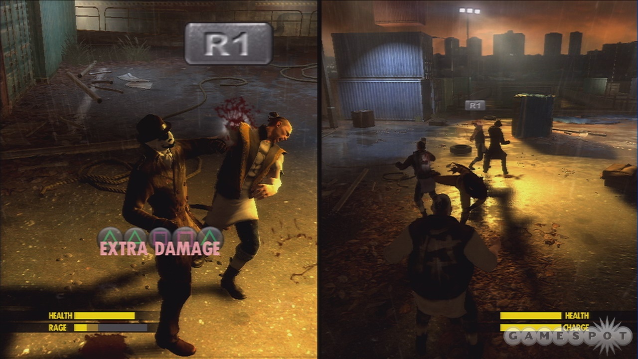 Knocking around thugs with a friend is fun, despite the occasional camera quirk.