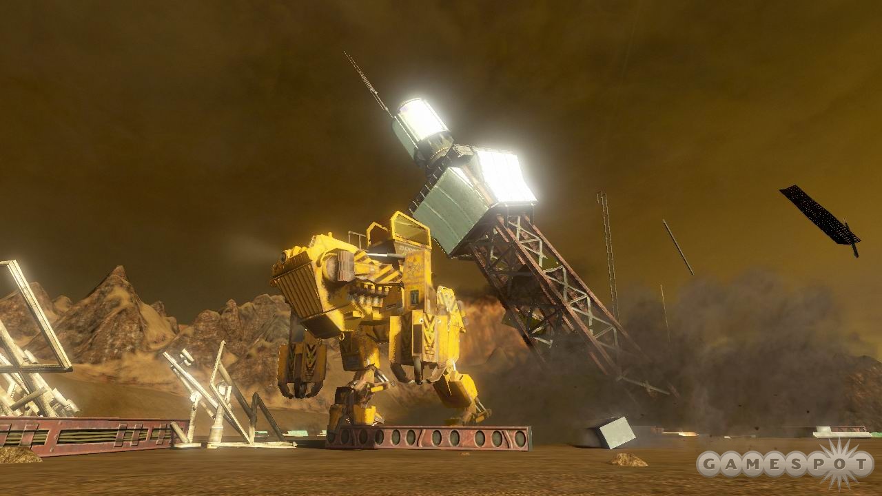You'll wish there were more mechs in Red Faction: Guerrilla.