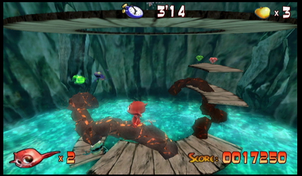 One of the power-ups makes your rock bridges twice as long.