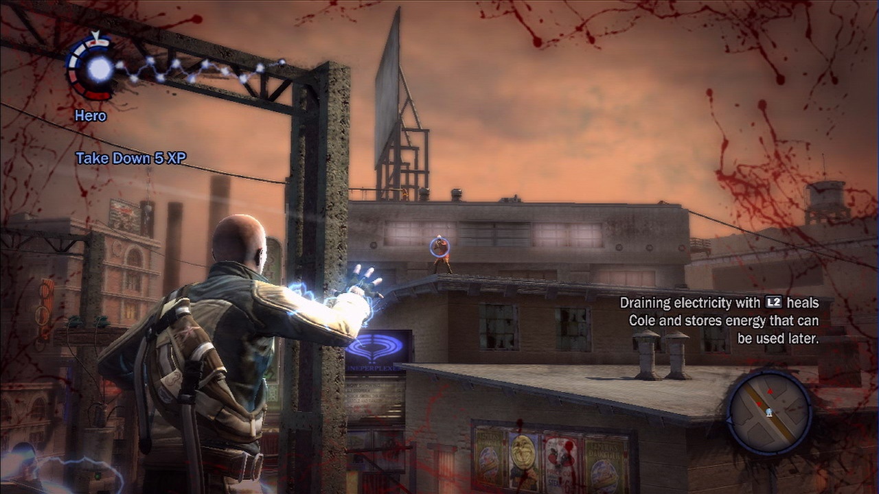  Infamous  has a fantastic animation system that automatically adapts to your surroundings.