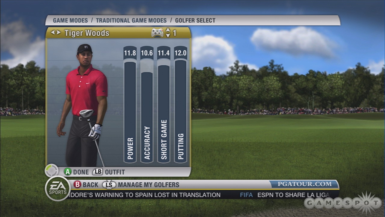 Tiger Woods. Custom characters aside, there's no reason to play as anyone else.