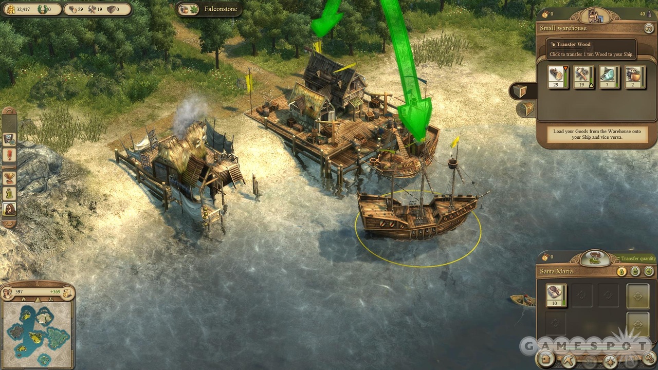 Trading goods by sea is a big part of Dawn of Discovery.