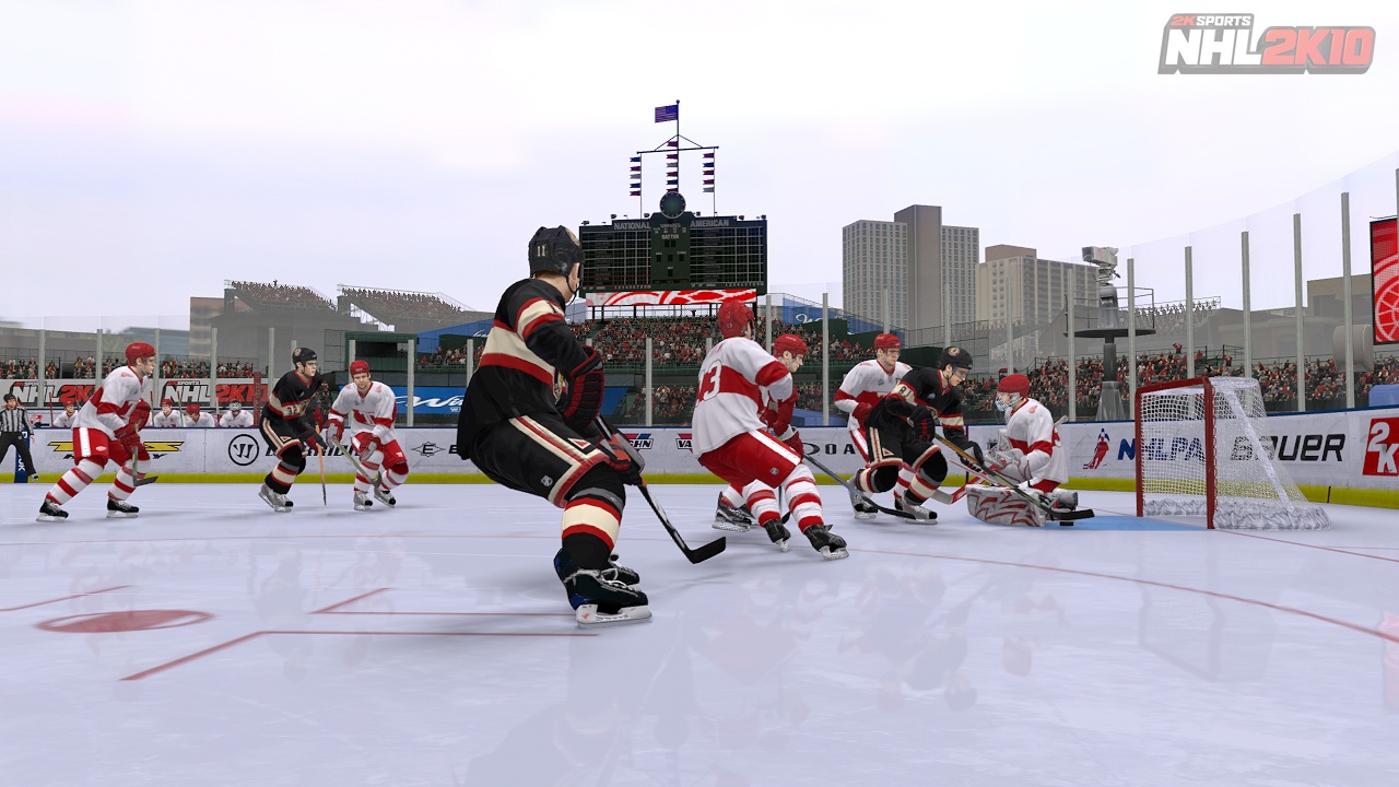 Now that's what you call pond hockey, NHL-style.