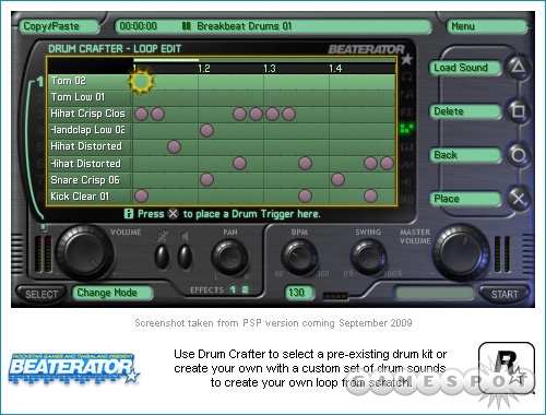 Beaterator's interface should look familiar to anyone who's spent much time with music editing software.
