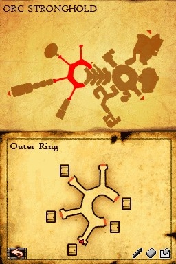 Use the map to navigate around the keep.