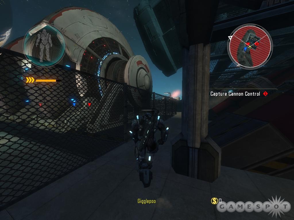  When you kick into overdrive, the game moves into a third-person perspective.