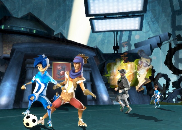 Fanciful soccer pitches and unlockable guest stars like Sam Fisher and the Prince of Persia are two key elements of the game.