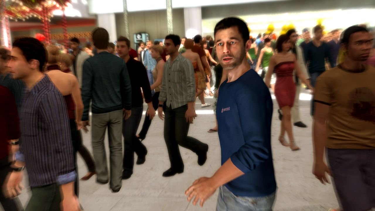 Chasing Jason through the crowded mall is one of the most heart-racing scenes in the game.