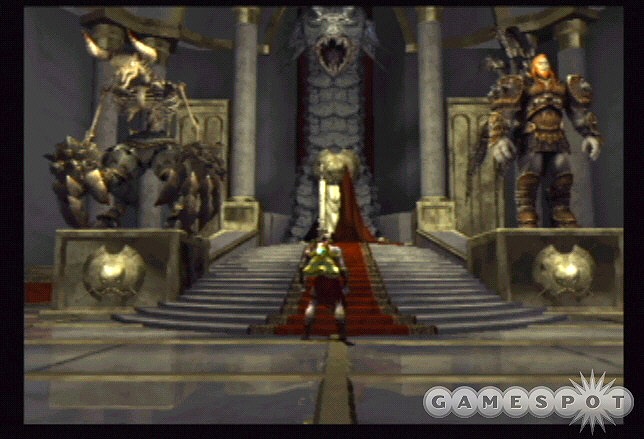 Your throne room. Destroy the two statues to unlock a secret.